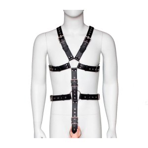 Z BODY HARNESS WITH PENIS RING
