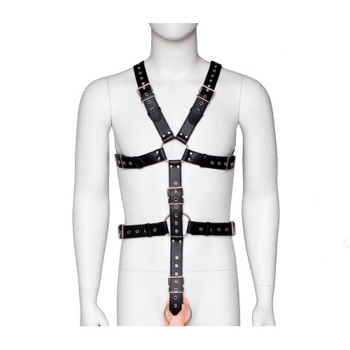 Z BODY HARNESS WITH PENIS RING